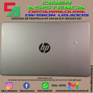 CARCASA DE PANTALLA HP 240-G8 N/P: M23372-001 (DETALLE)