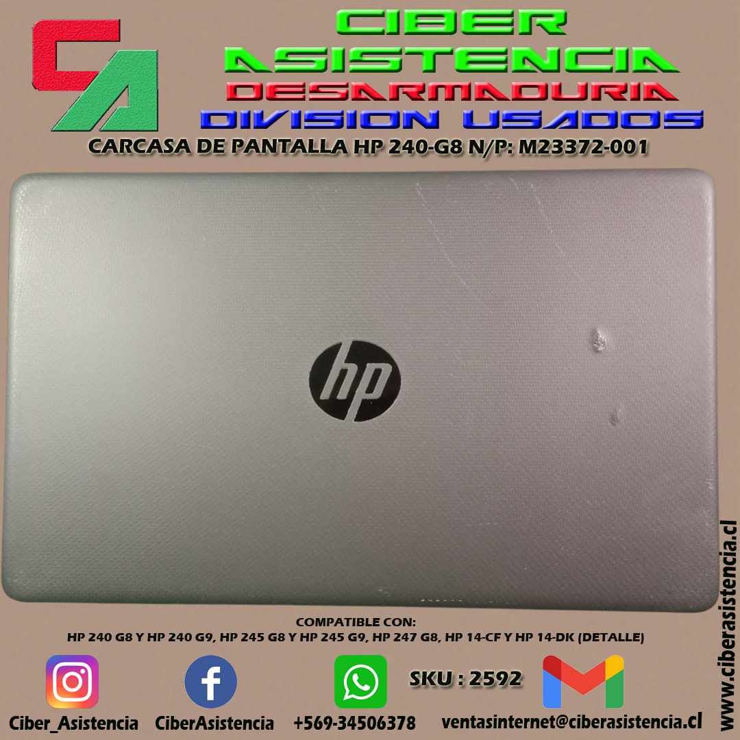 CARCASA DE PANTALLA HP 240-G8 N/P: M23372-001 (DETALLE)