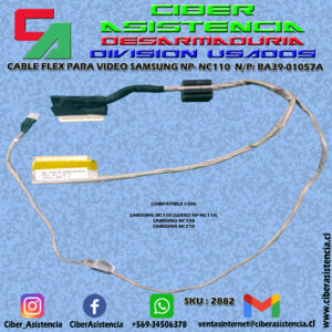 CABLE FLEX PARA VIDEO SAMSUNG NP-NC110 N/P: BA39-01057A