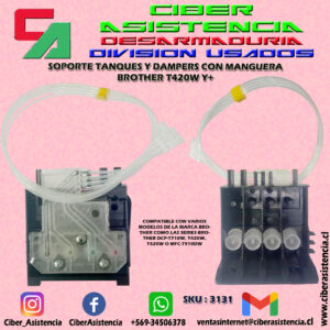 SOPORTE TANQUES Y DAMPERS CON MANGUERA BROTHER DCP-T420W Y+