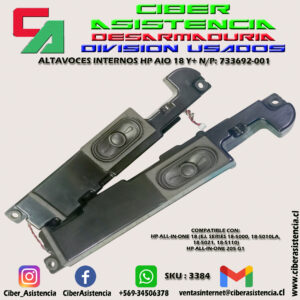ALTAVOCES INTERNOS HP AIO 18 Y+ N/P: 733692-001