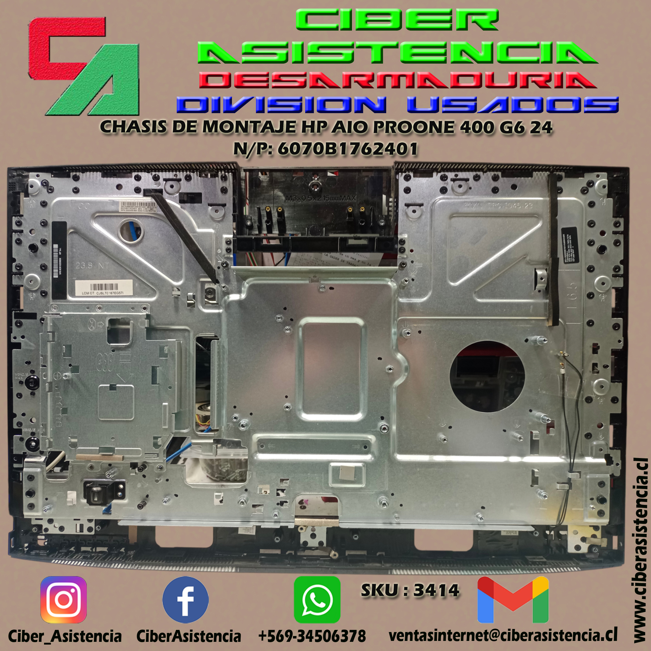 CHASIS DE MONTAJE HP AIO PROONE 400 G6 24 N/P: 6070B1762401 - Imagen 2