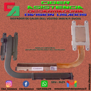 DISIPADOR DE CALOR DELL VOSTRO 3400 N/P: DVCK6